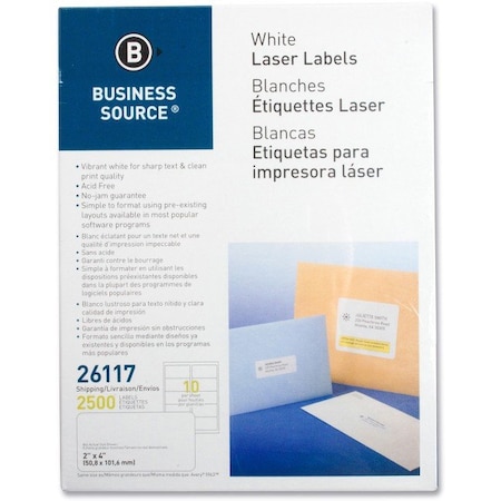 Business Source Label, Ij/Lsr, 2X4, We, 2500 2500PK BSN26117